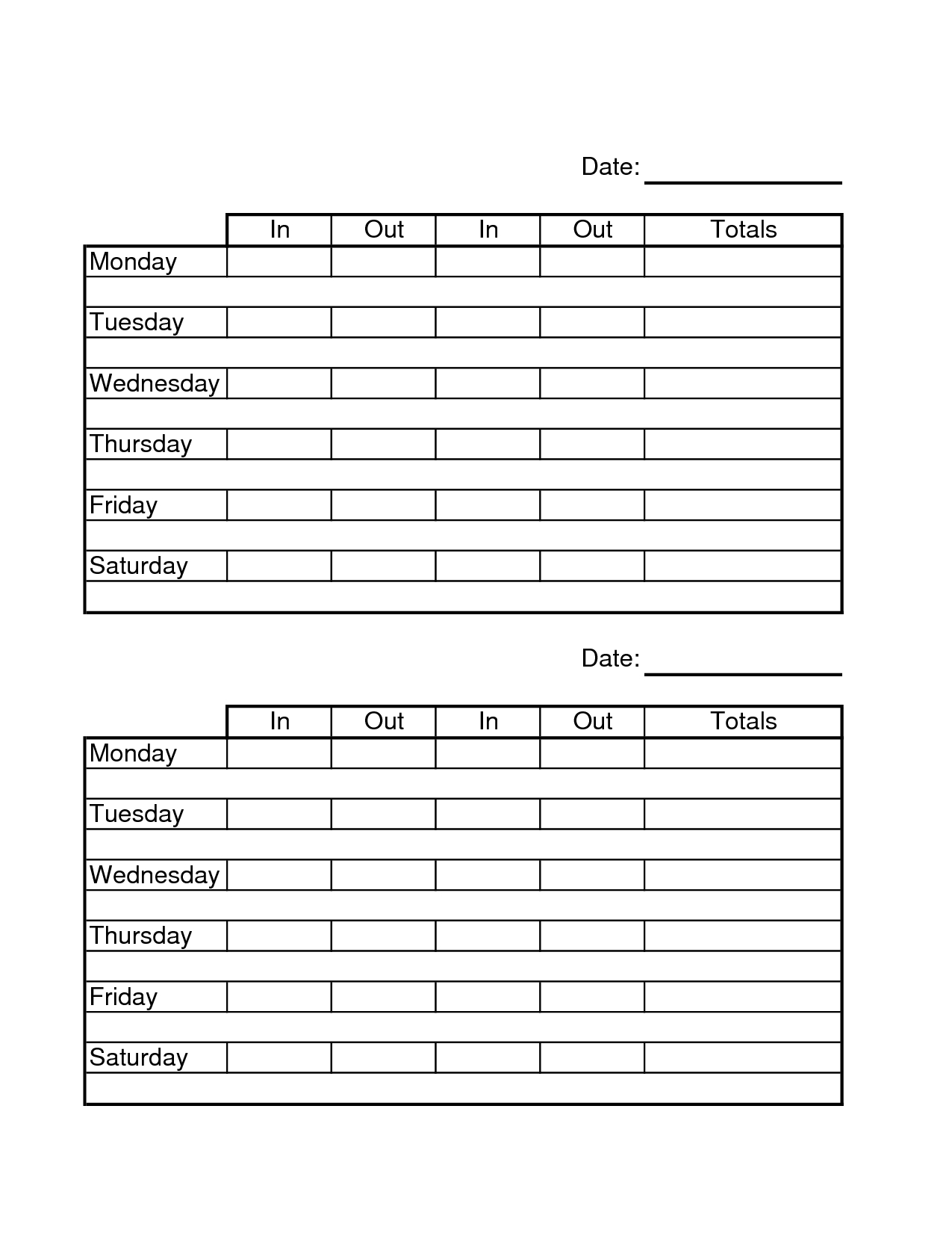 Two Week Time Sheets | Employee Time Sheets | Timesheet Two Week Time Sheets | Employee Time Sheets | Timesheet