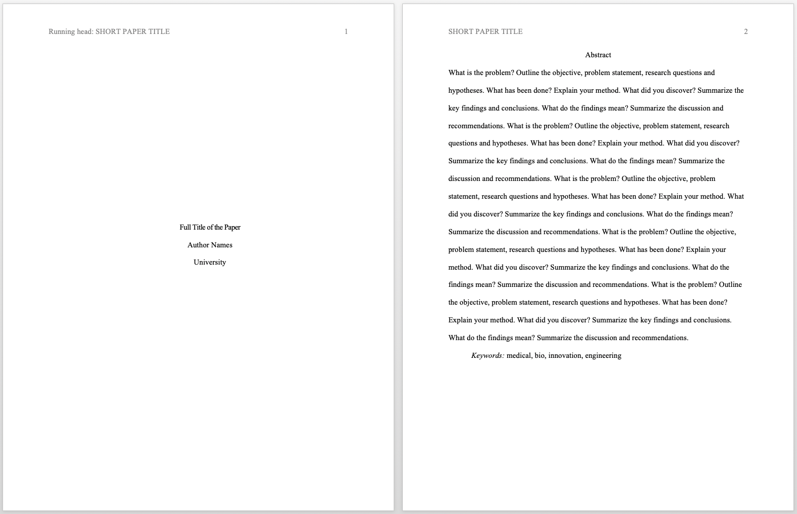 APA Essay Format Template Sample APA Essay Format Template Sample
