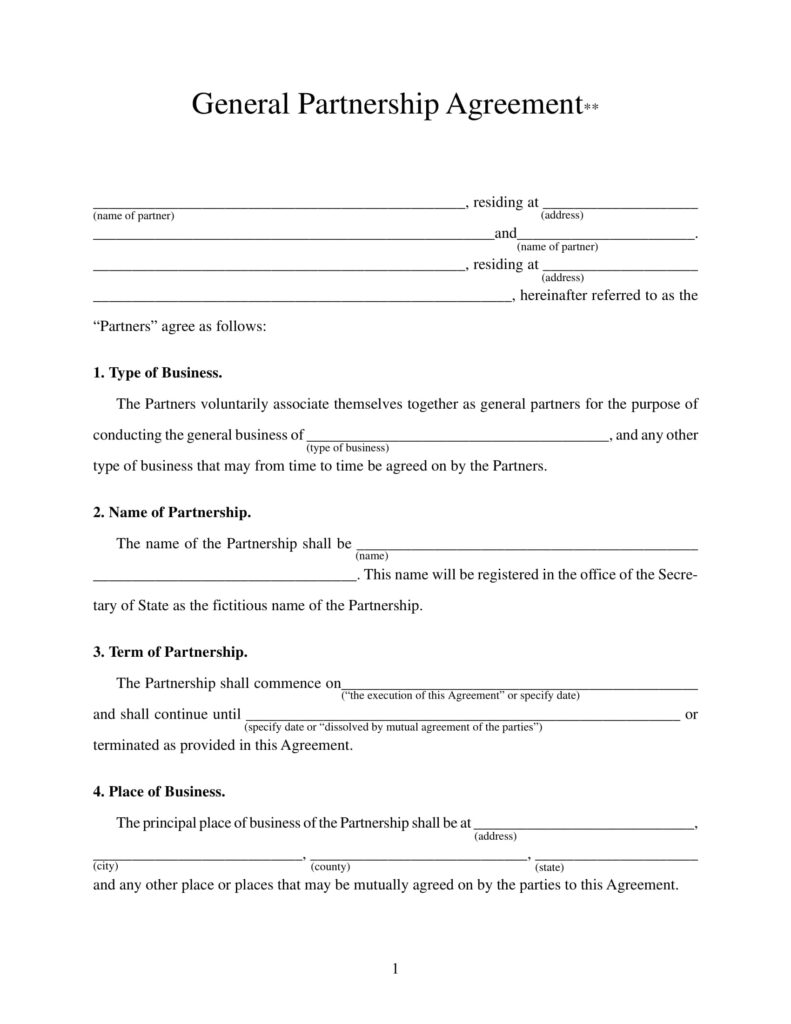 Business Agreement Between Two Parties