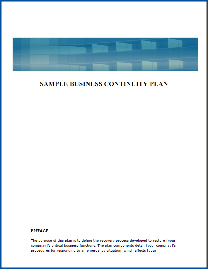Business Continuity Plan Checklist Template Business Continuity Plan Checklist Template
