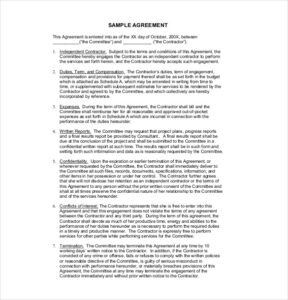 Contract Agreement Template Between Two Parties