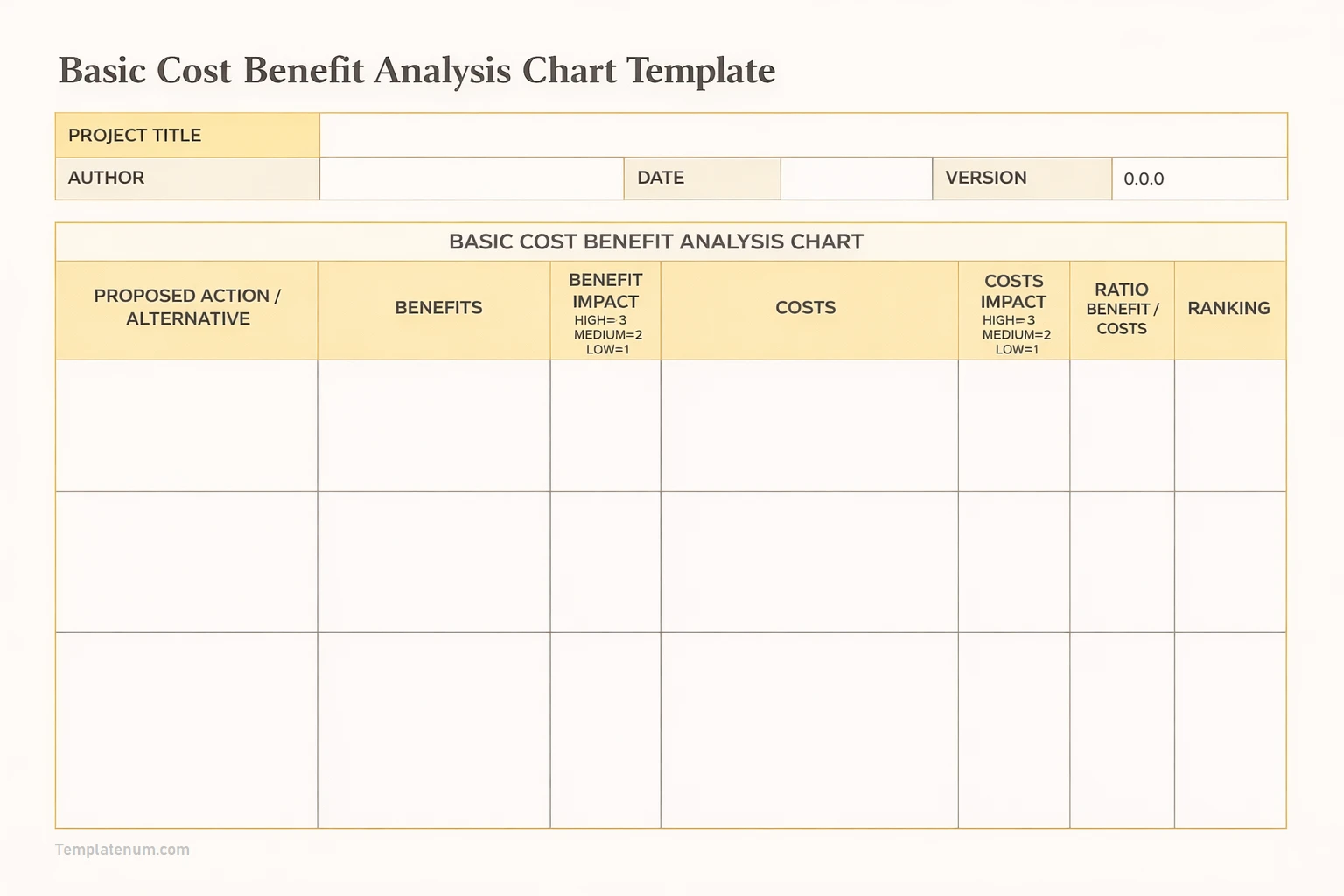 Cost Benefit Analysis Template Cost Benefit Analysis Template Excel PDF