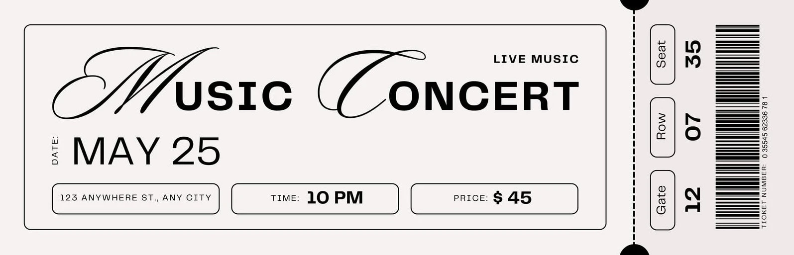 Event Ticket Template Sample Event Ticket Template Sample