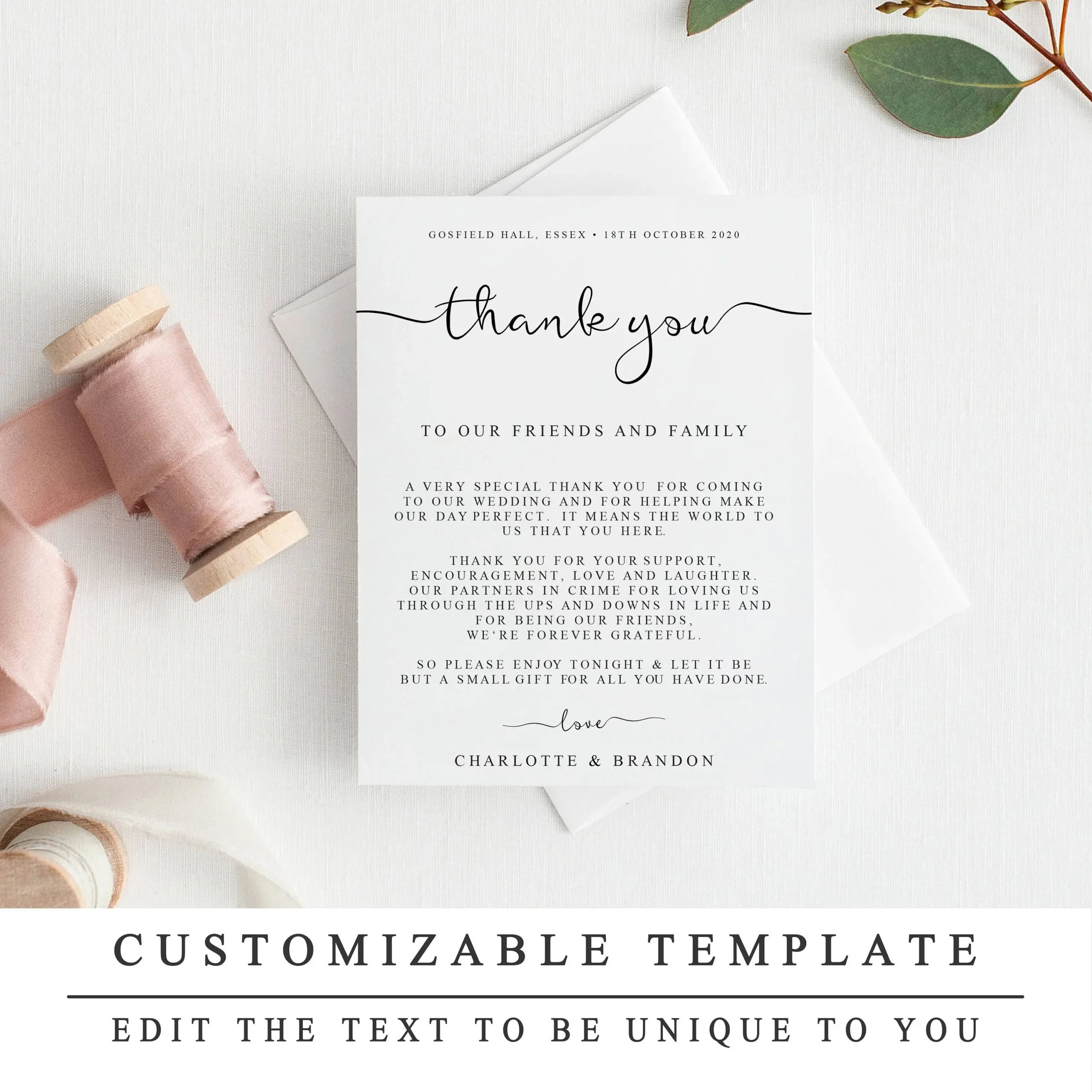 Example Gift Thank You Note Template Example Gift Thank You Note Template