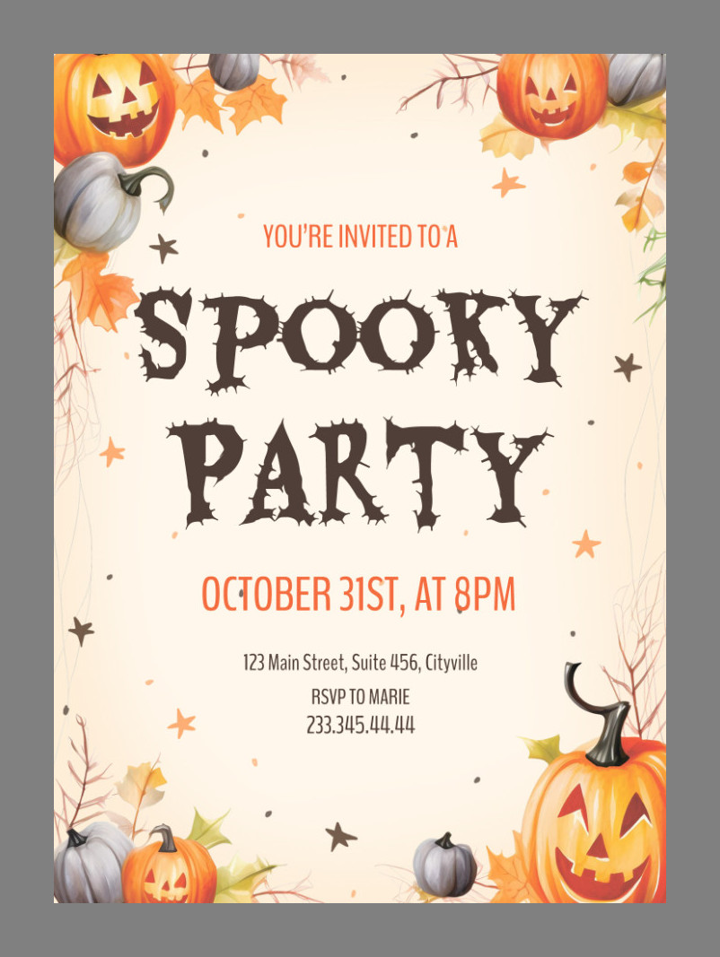 Example Halloween Party Invitation Template Example Halloween Party Invitation Template