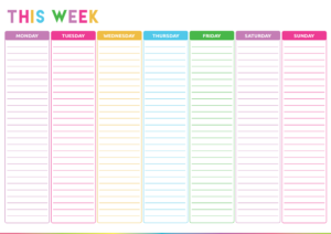 Printable Calendar To-Do List Template