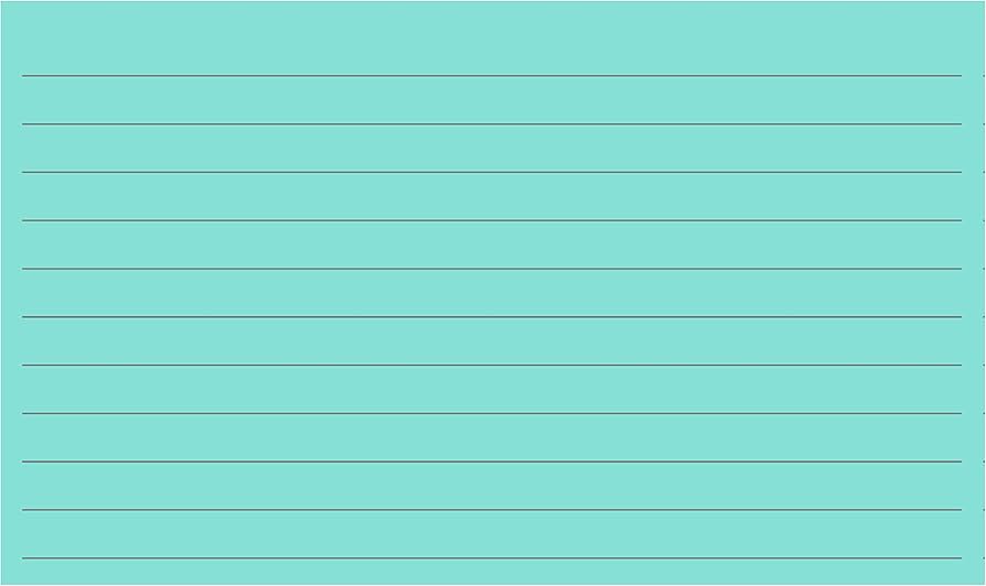 Example of Colored Index Cards Template Example of Colored Index Cards Template