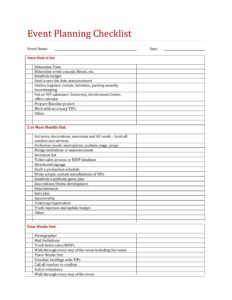 Corporate Event Planning Checklist Template