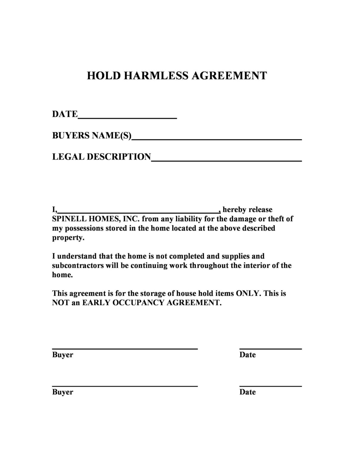 Hold Harmless Agreement Template Astra edu pl Hold Harmless Agreement Template Astra edu pl
