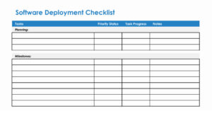 Software Deployment Checklist Template