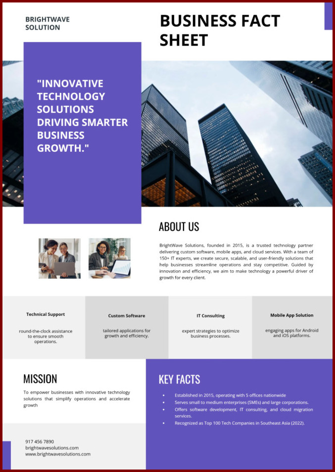 Fact Sheet Template Fact Sheet Template