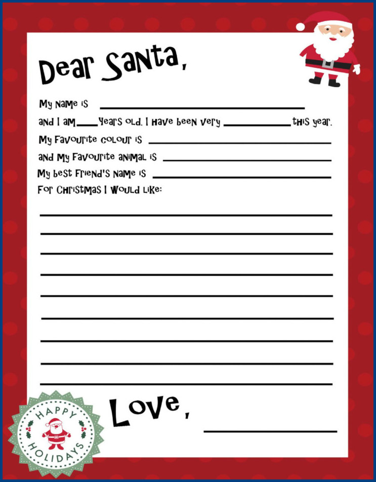 Father Christmas Letter Template Example Father Christmas Letter Template Example