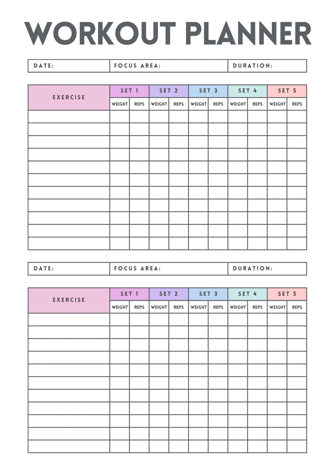 Fitness Log Template Example Fitness Log Template Example