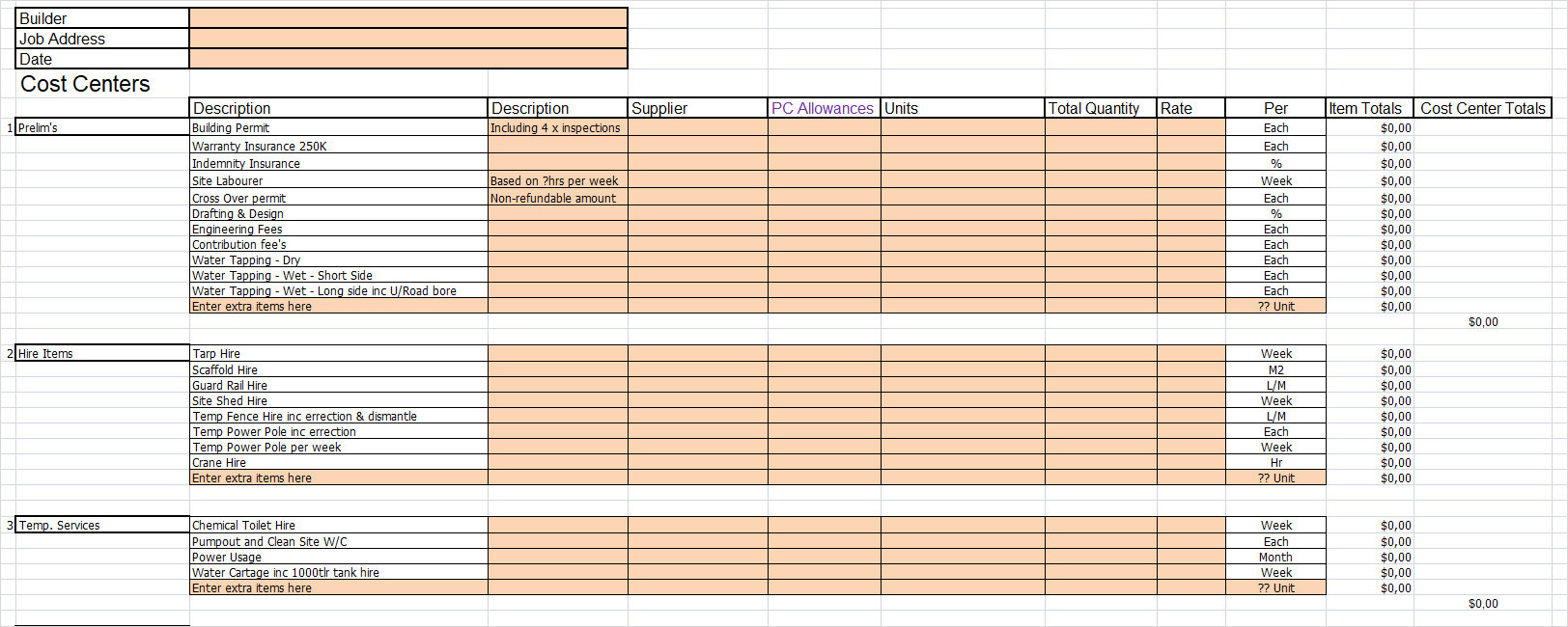 General Contractor Construction Cost Estimate Template Excel General Contractor Construction Cost Estimate Template Excel