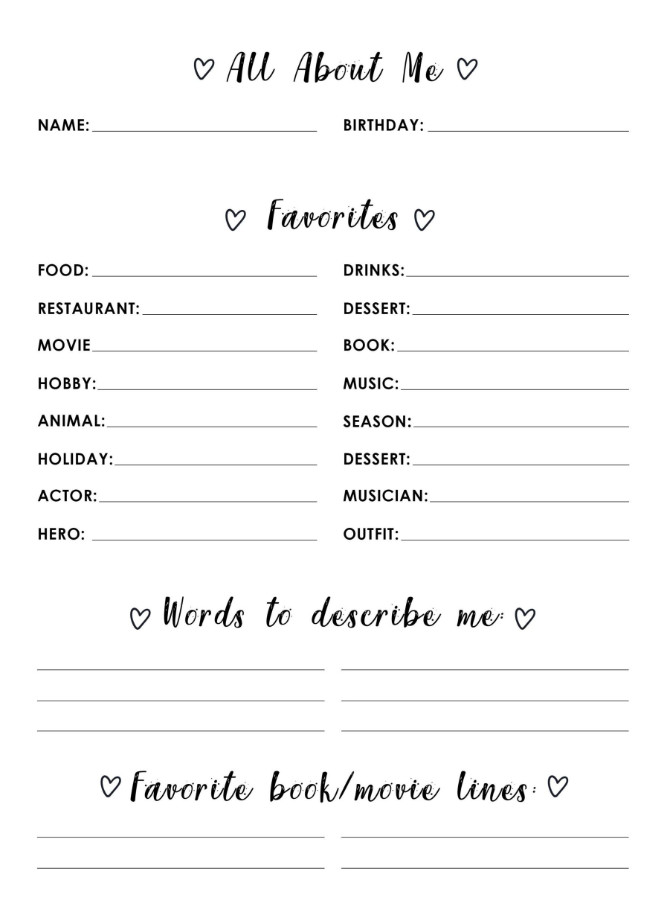 Get To Know Me Template Sample Get To Know Me Template Sample