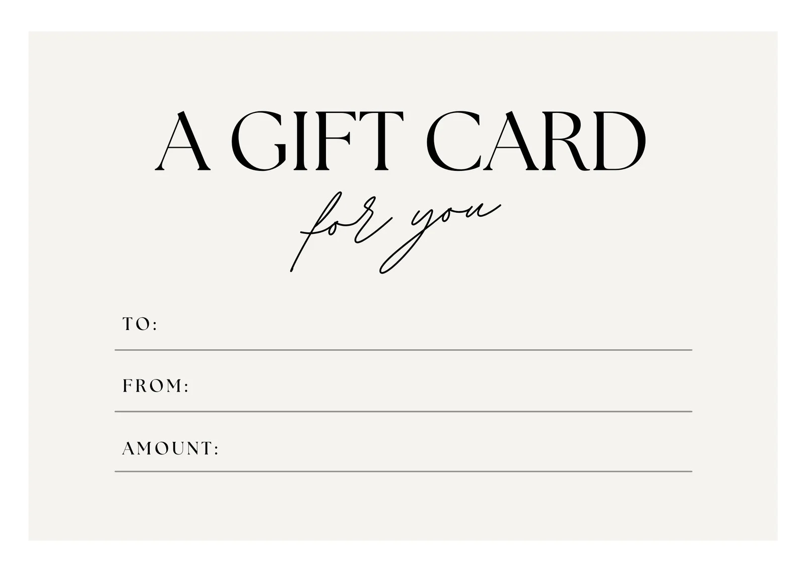 Gift Card Template Sample Gift Card Template Sample