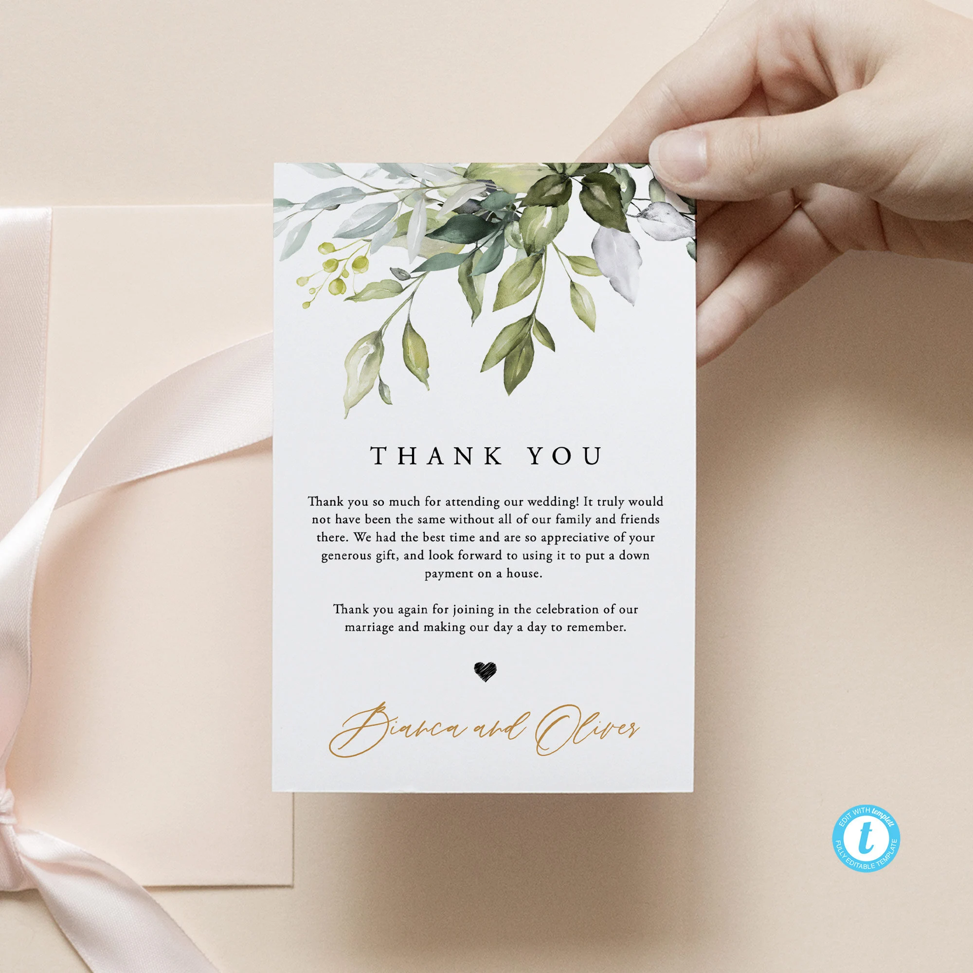 Gift Thank You Note Template Gift Thank You Note Template