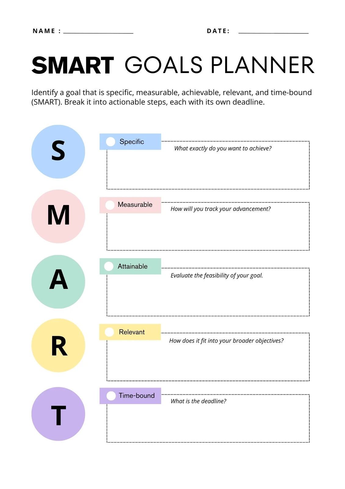 Goal Tracker Template Sample Goal Tracker Template Sample