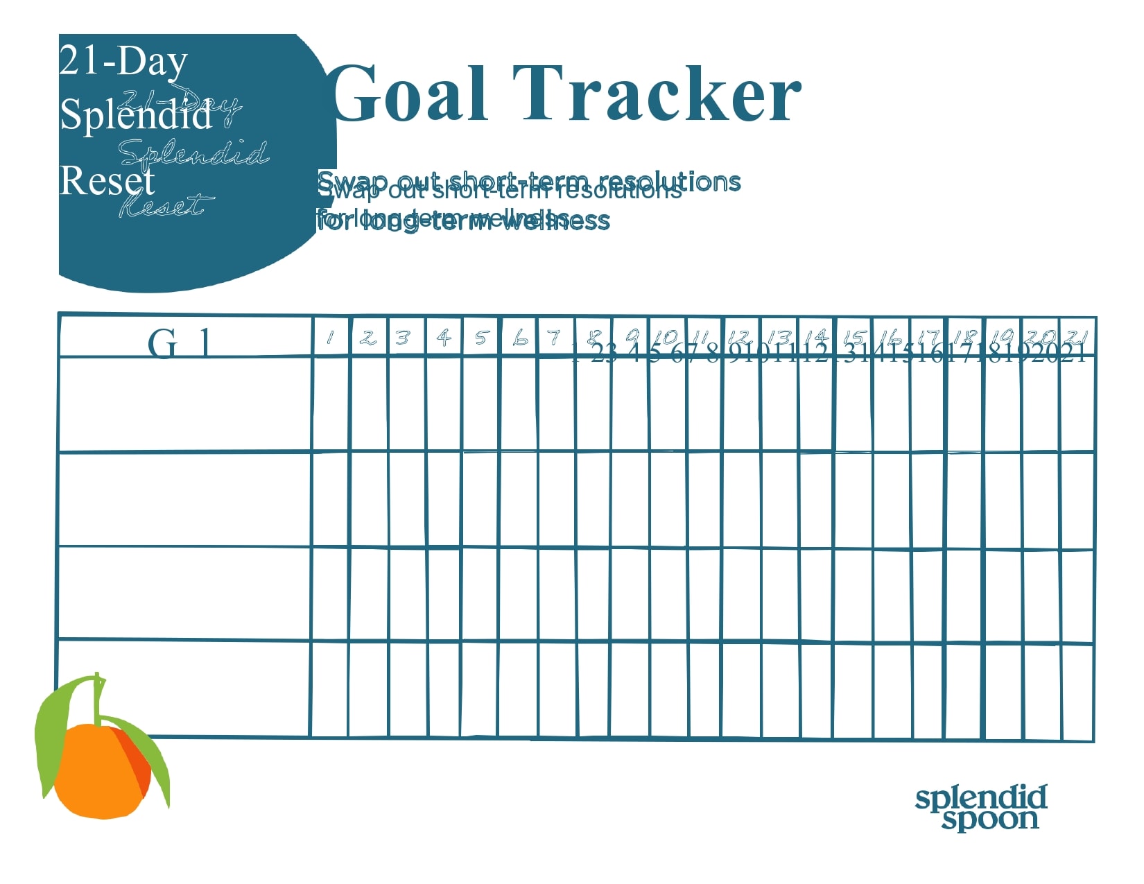 Goal Tracker Template Goal Tracker Template
