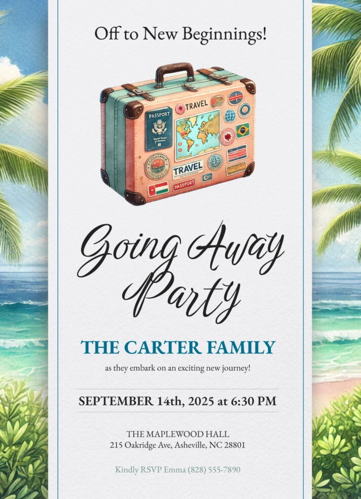 Going Away Party Invitation Template Sample Going Away Party Invitation Template Sample