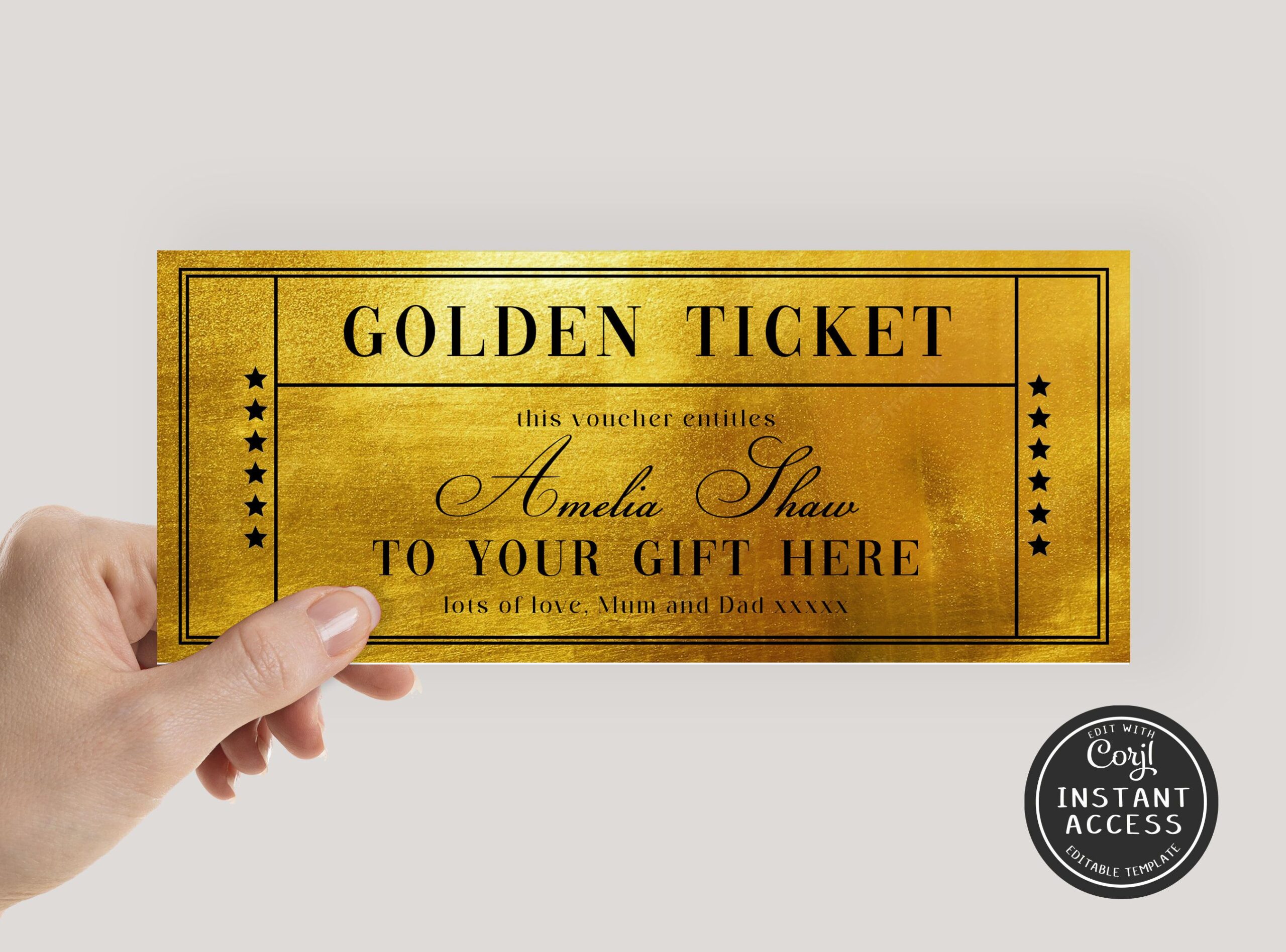 Golden Ticket Template Example Golden Ticket Template Example