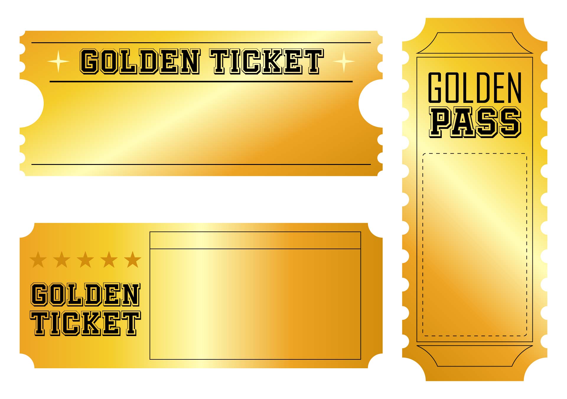 Golden Ticket Template Sample Golden Ticket Template Sample