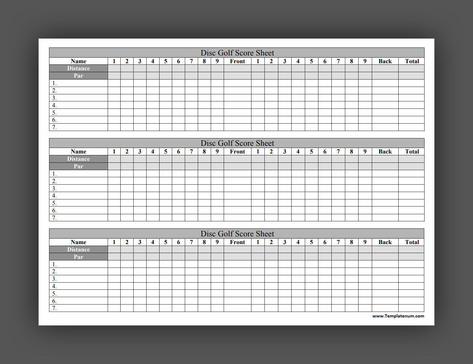 Golf Scorecard Template Simple Golf Scorecard Template