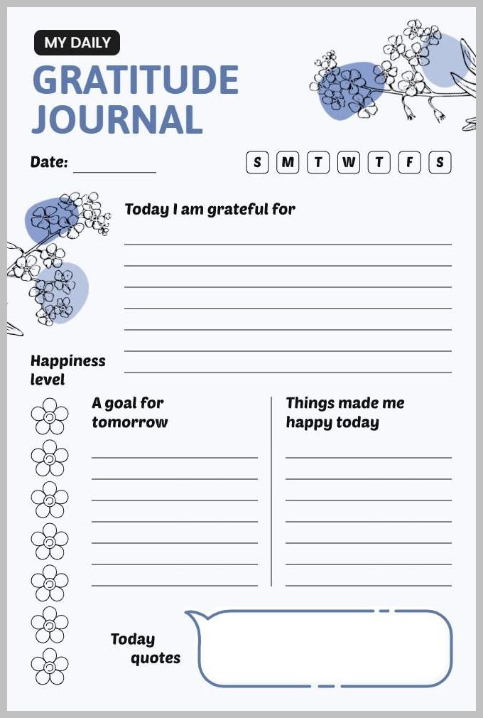 Gratitude Journal Template Example Gratitude Journal Template Example
