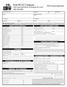 HVAC Service Agreement Template