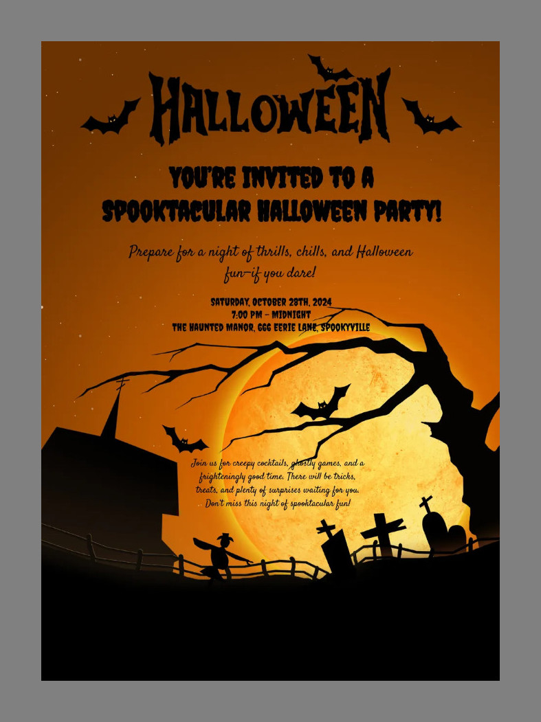 Halloween Party Invitation Template Sample Halloween Party Invitation Template Sample