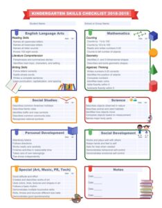 Kindergarten Report Card Template