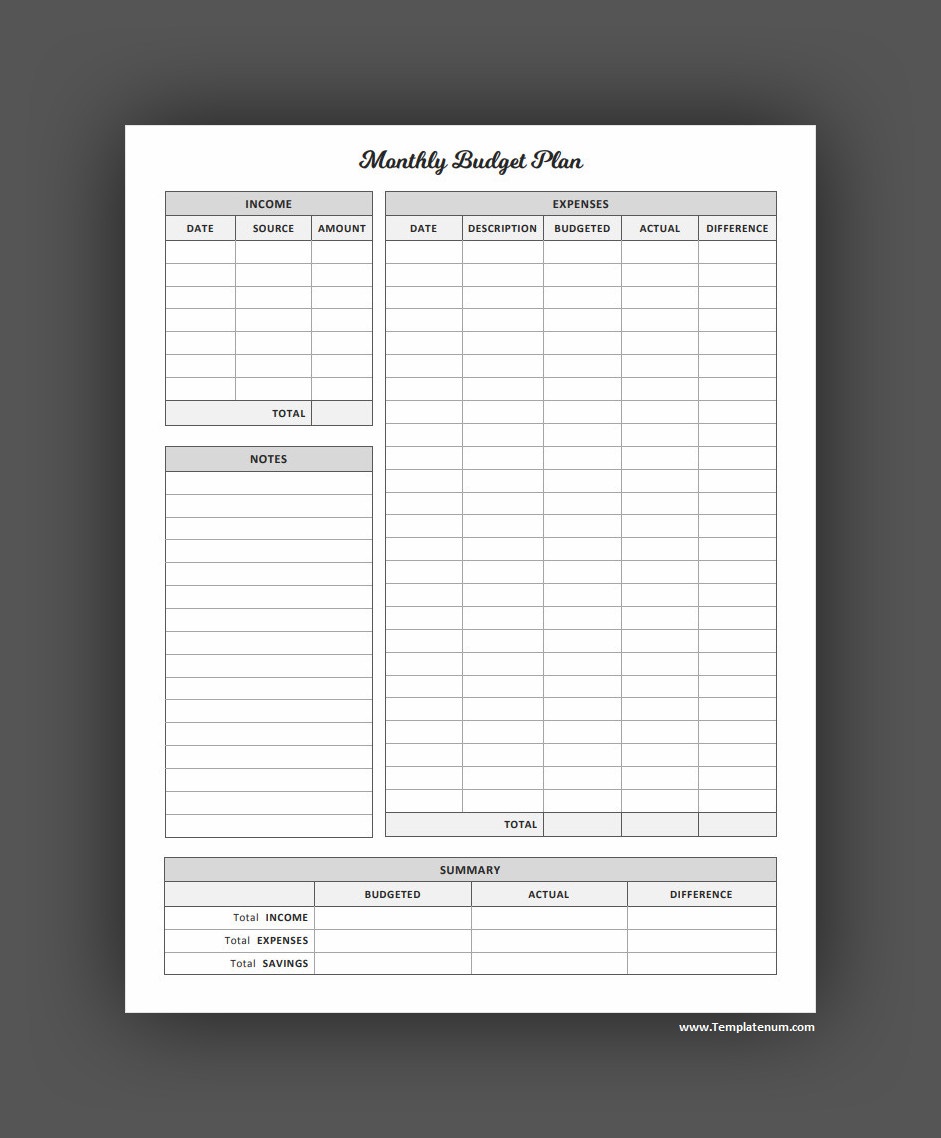 Personal Budget Template Personal Budget Template