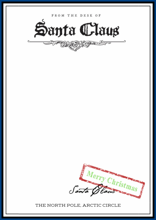 Printable Father Christmas Letter Template Printable Father Christmas Letter Template