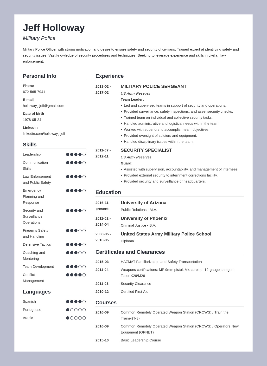 Resume Template for Military Veterans Example Resume Template for Military Veterans Example