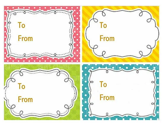 Sample Gift Tag Template Sample Gift Tag Template