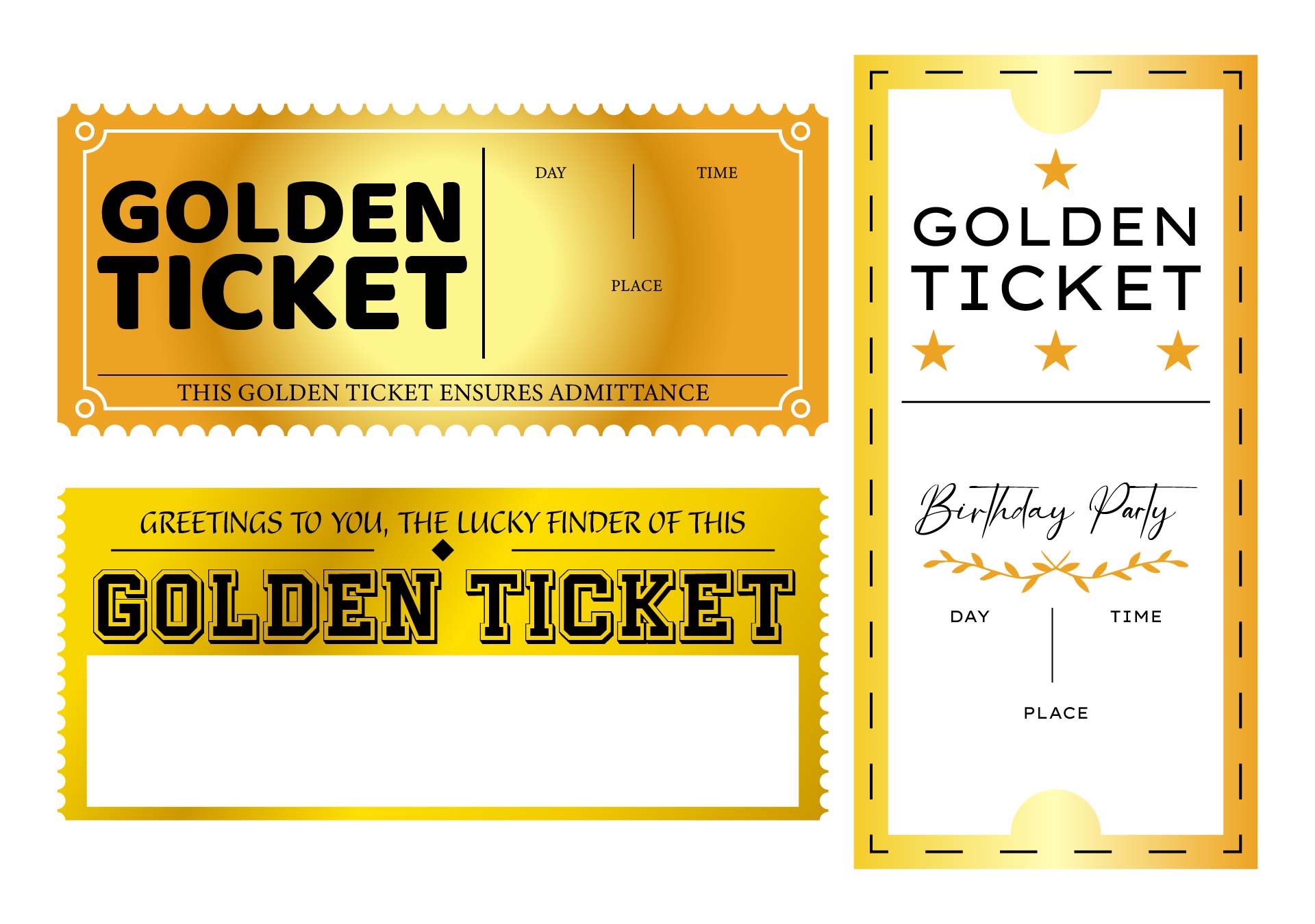 Sample Golden Ticket Template Sample Golden Ticket Template