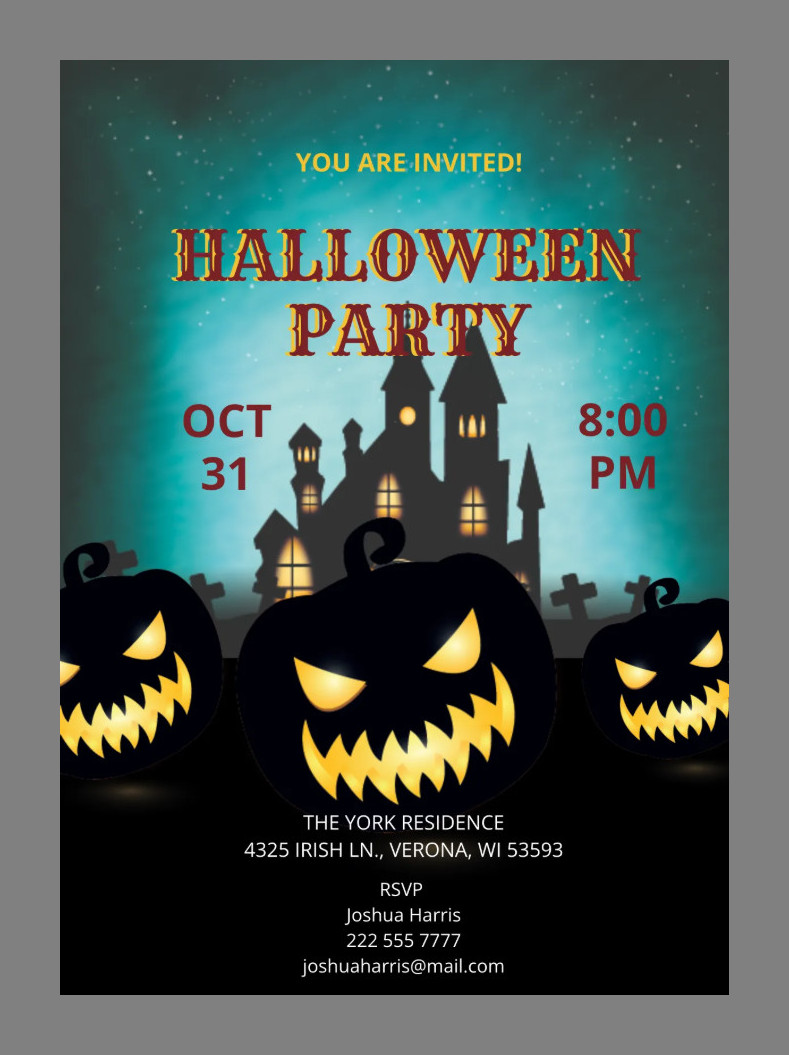 Sample Halloween Party Invitation Template Sample Halloween Party Invitation Template
