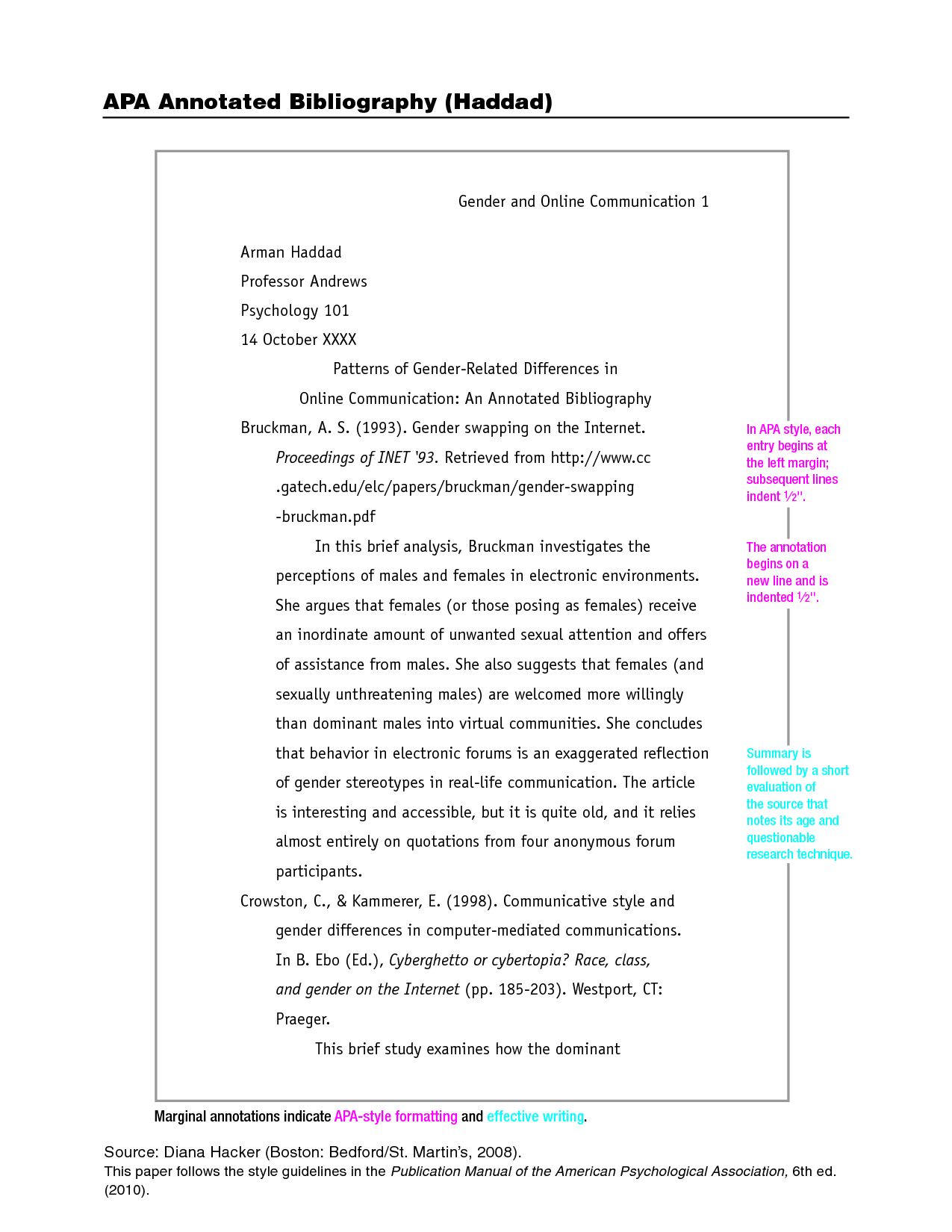Sample of APA Essay Format Template Sample of APA Essay Format Template