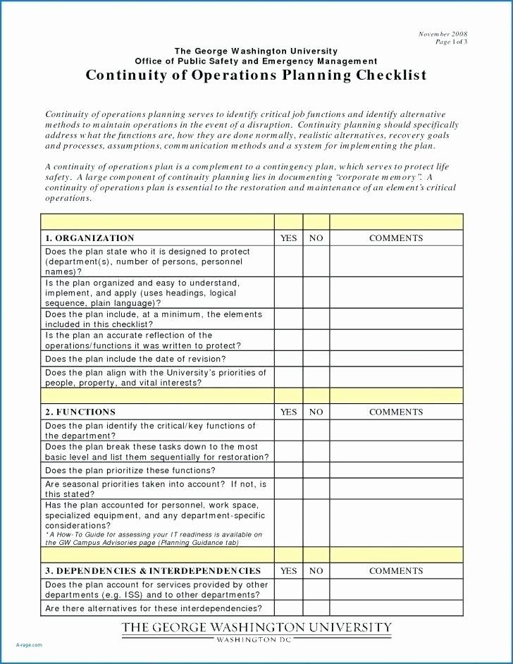 Sample of Business Continuity Plan Checklist Template Sample of Business Continuity Plan Checklist Template