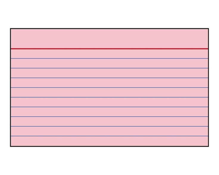 Sample of Colored Index Cards Template Sample of Colored Index Cards Template