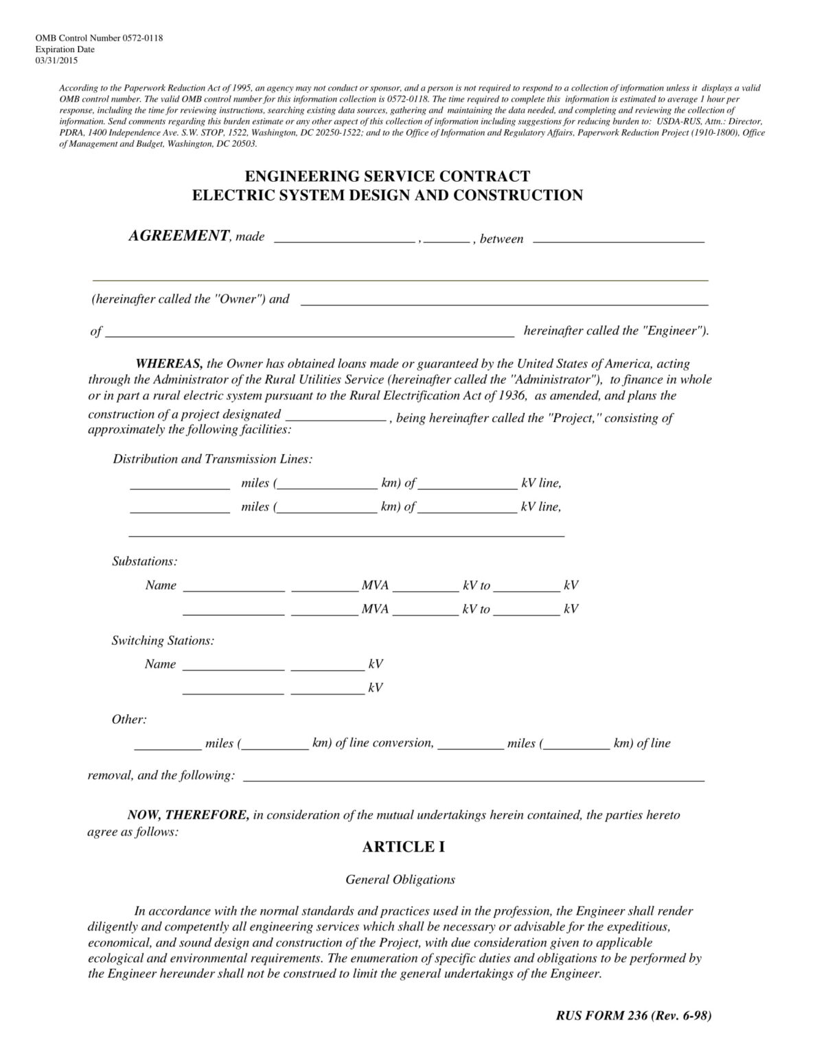 Electrical Contract Agreement Template