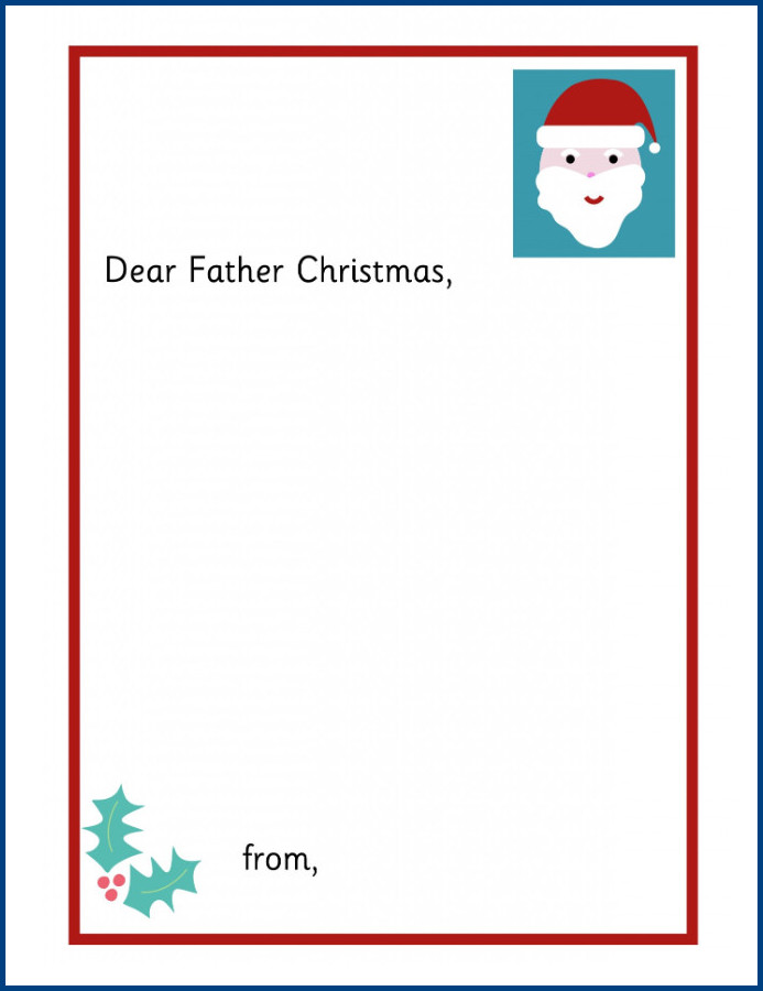 Sample of Father Christmas Letter Template Sample of Father Christmas Letter Template