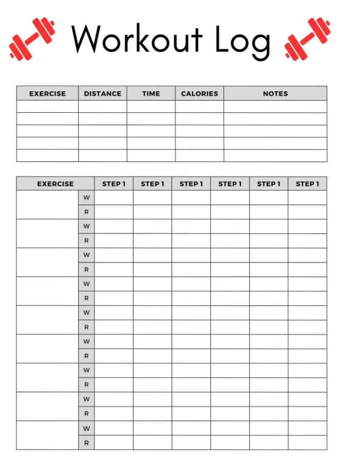 Sample of Fitness Log Template Sample of Fitness Log Template