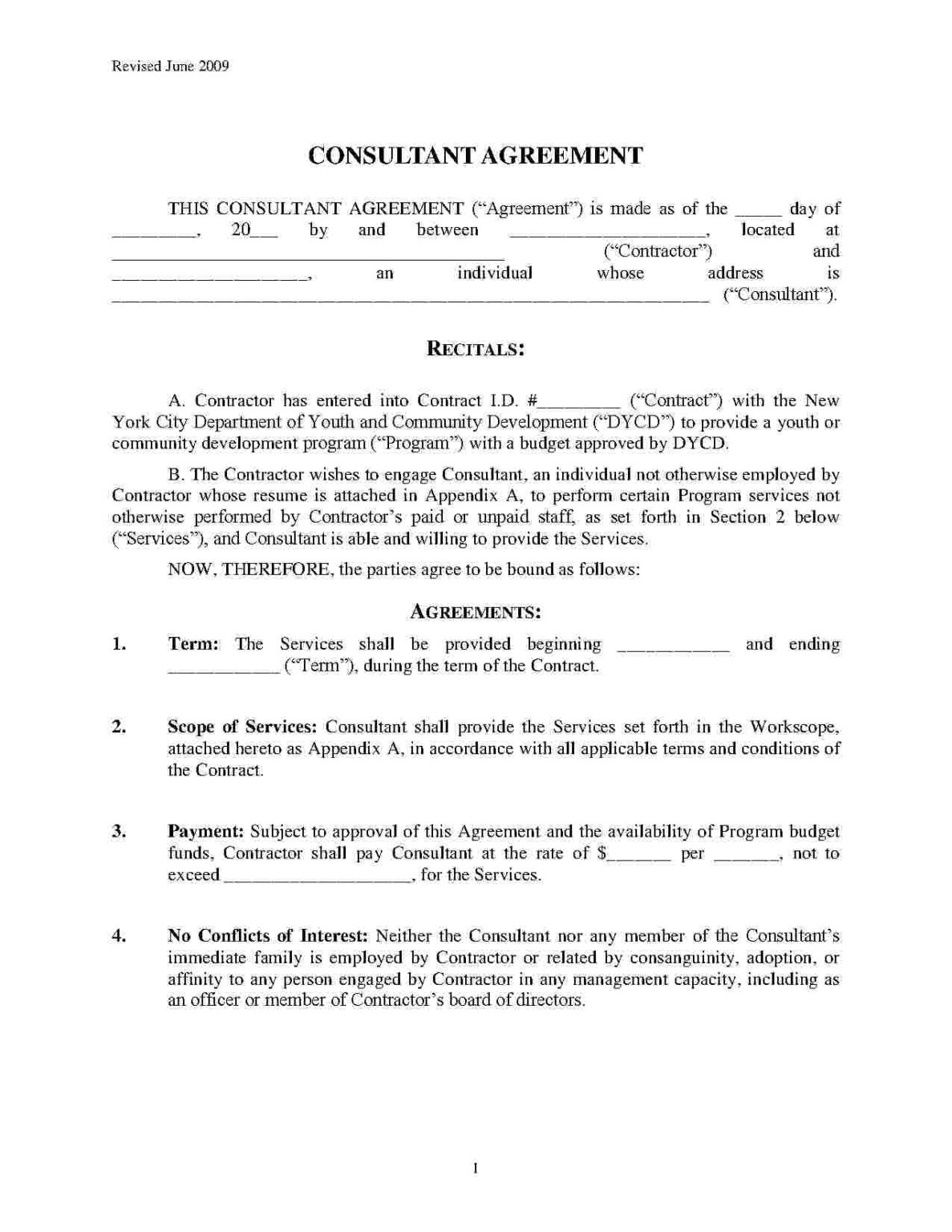 Printable Handyman Agreement Template