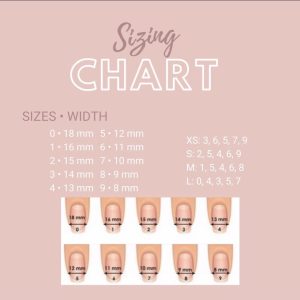 Printable Press On Nail Sizing Chart Template