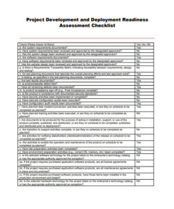 Software Deployment Checklist Template
