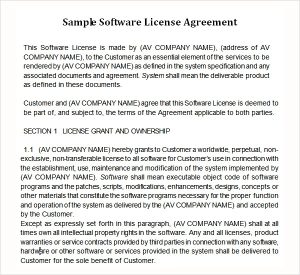 Software License Agreement Template