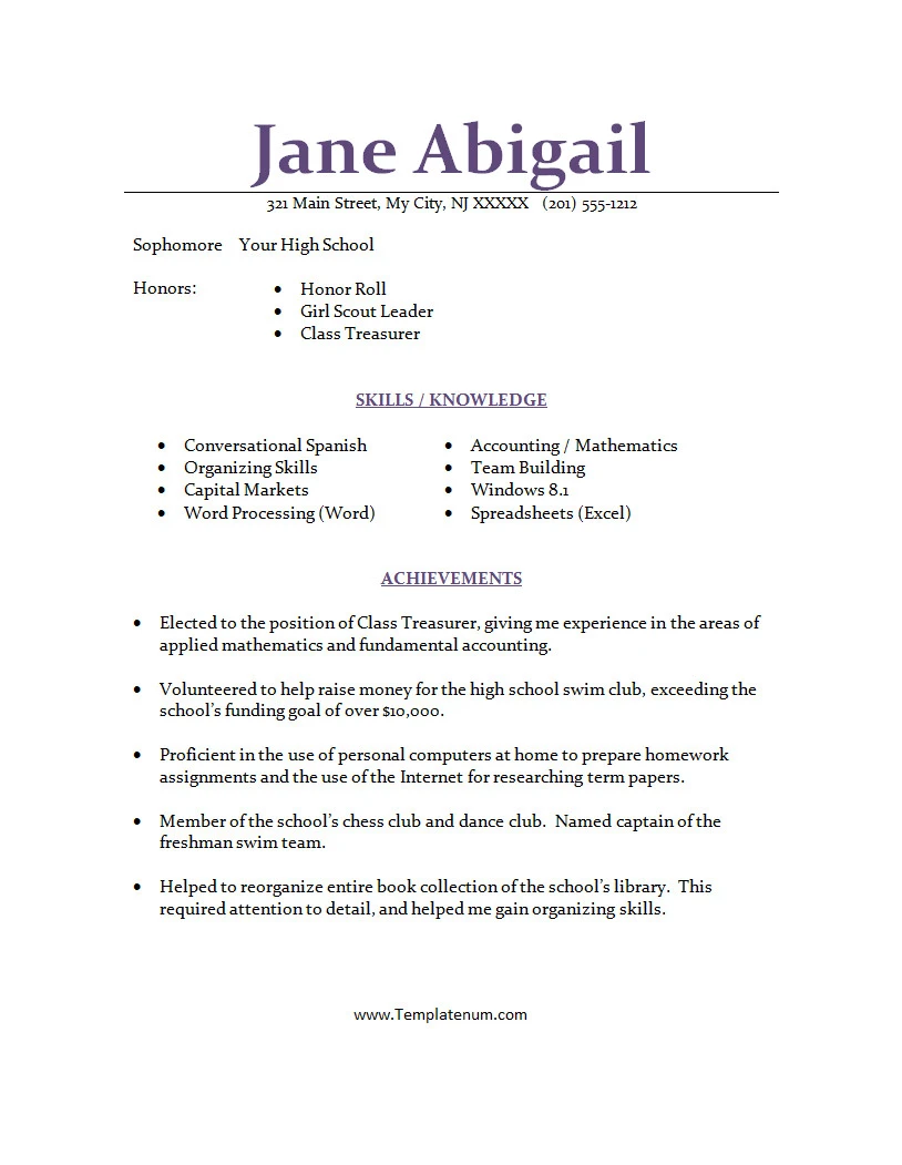 Student Resume Template Simple Student Resume Template Word