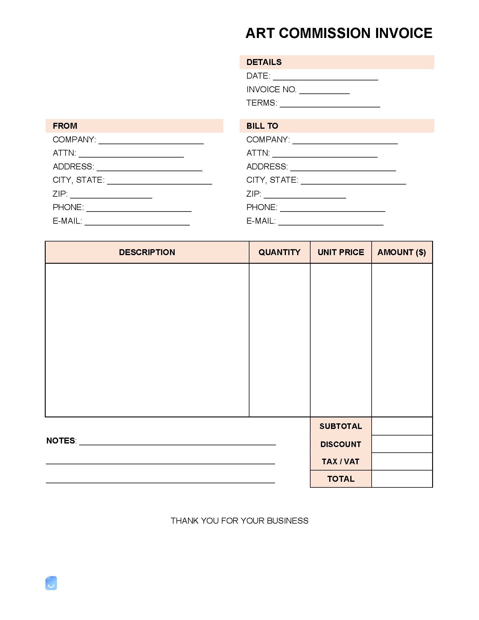 sample invoice for commission template sample invoice for commission template