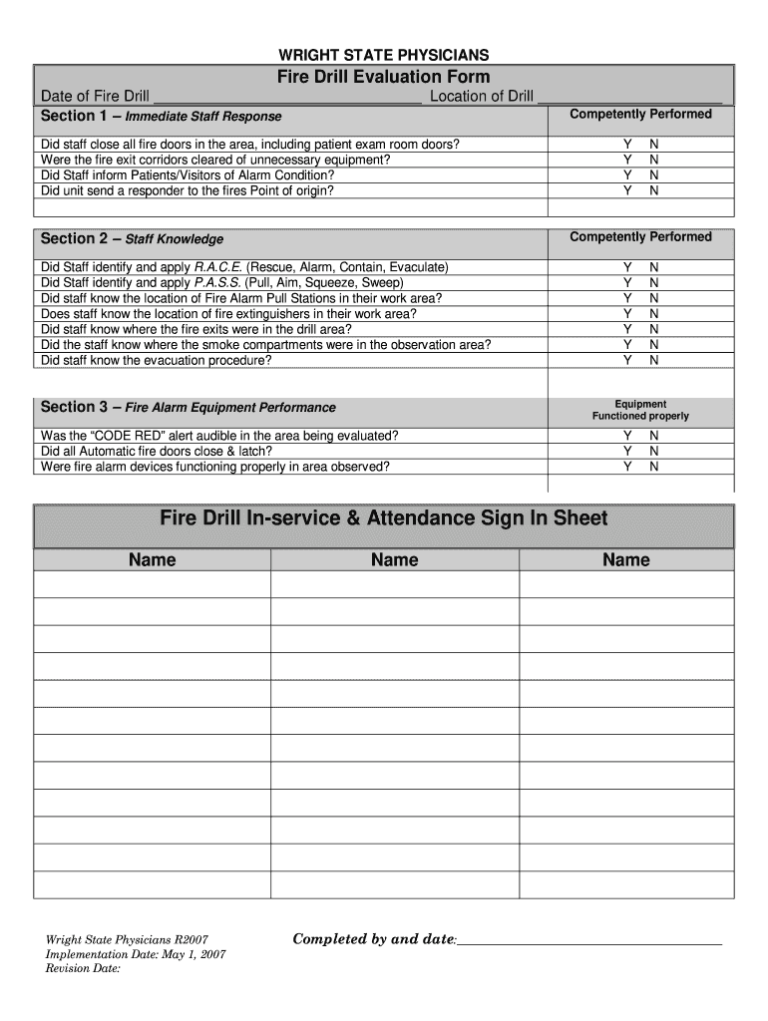 printable-employee-fire-drill-checklist-template